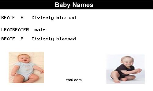 beate baby names